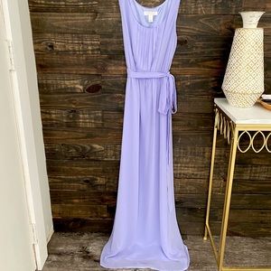 Purple chiffon maxi dress